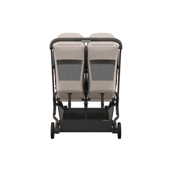 Uppa Baby Minu Duo Buggy Ada Sandstone Carbon Frame Met Kastanje Bruin Leder