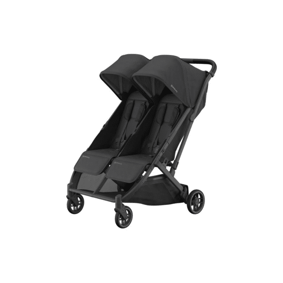 Uppa Baby Minu Duo Buggy Jake Charcoal Carbon Frame Met Zwart Leder
