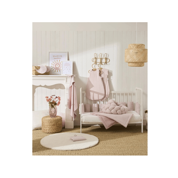 Bb & Co Badcape Bamboo Streep Oud Roze