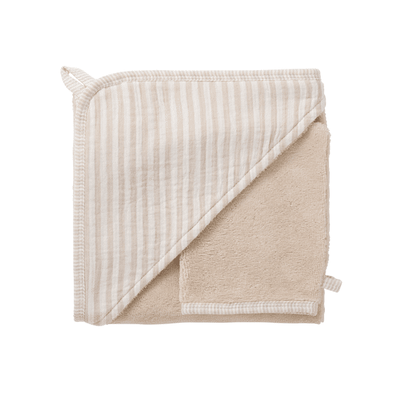 Bb & Co Poncho Bamboo 2-4j  Streep Ivoor