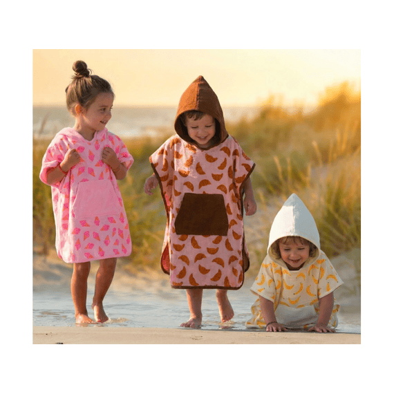 Bb & Co Poncho Bamboo 3-5j Ivoor Bananas