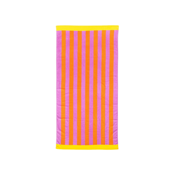 Dutch Decor Set Strandtas + Strandlaken Samira 40x50cm + 90x180cm Fuchsia Pink