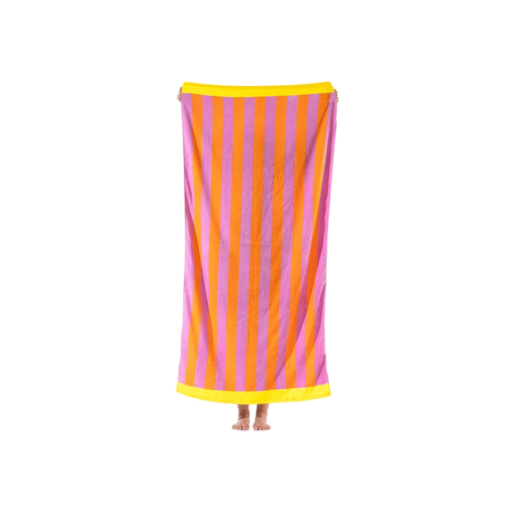 Dutch Decor Set Strandtas + Strandlaken Samira 40x50cm + 90x180cm Fuchsia Pink