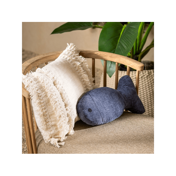 Dutch Decor Sierkussen Fish 45x22x4cm Indian Teal