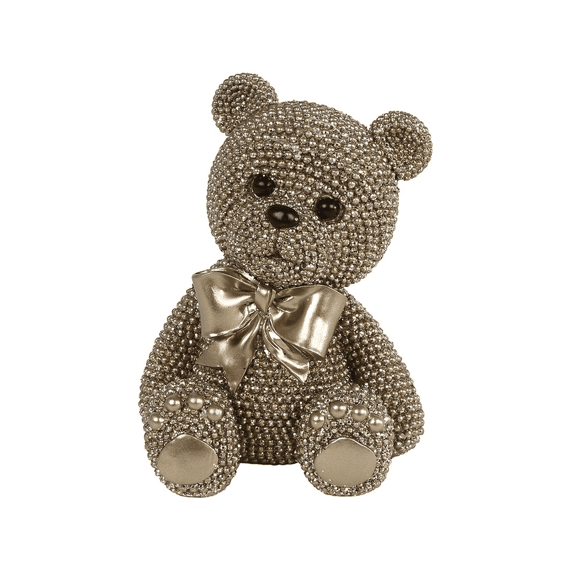 Sculptuur Teddybeer S Glinster Goud Polystone 10x8x13cm