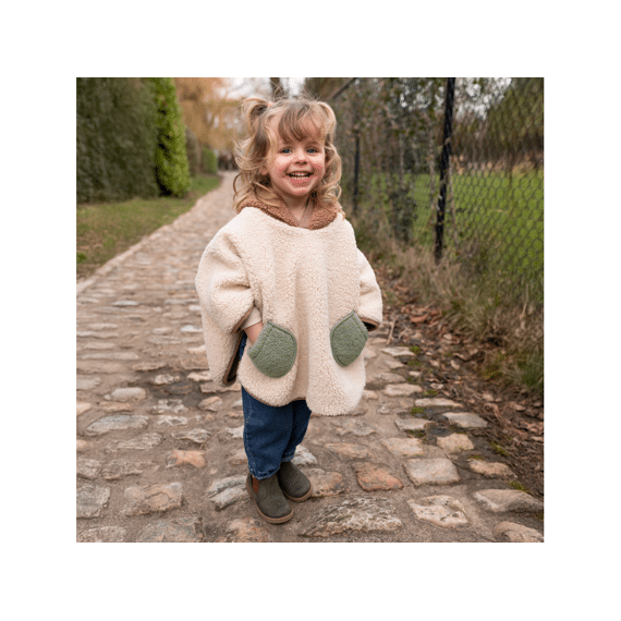 Bemini Poncho Teddy Outside Jersey Ficelle 24