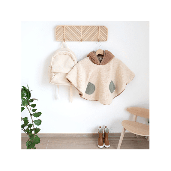 Bemini Poncho Teddy Outside Jersey Ficelle 24