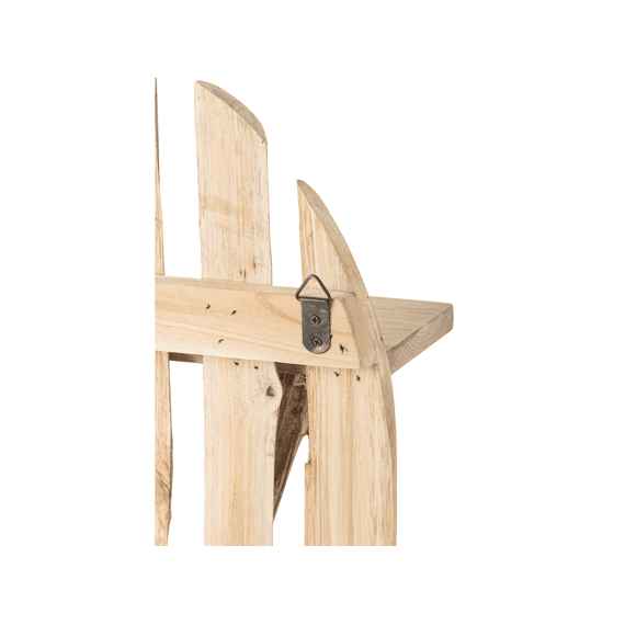 J-line Muurplaat Chamonix Hart Dennenhout Naturel 61x14x60cm