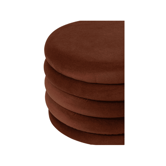 J-line Poef Mich Multiplex Roestbruin 59x59x40cm