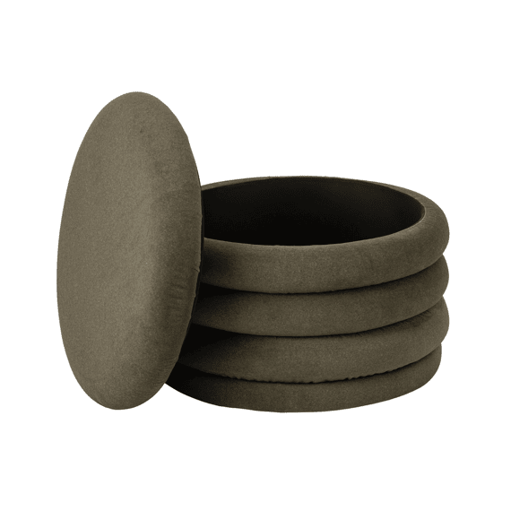J-line Poef Mich Multiplex Groen 59x59x40cm
