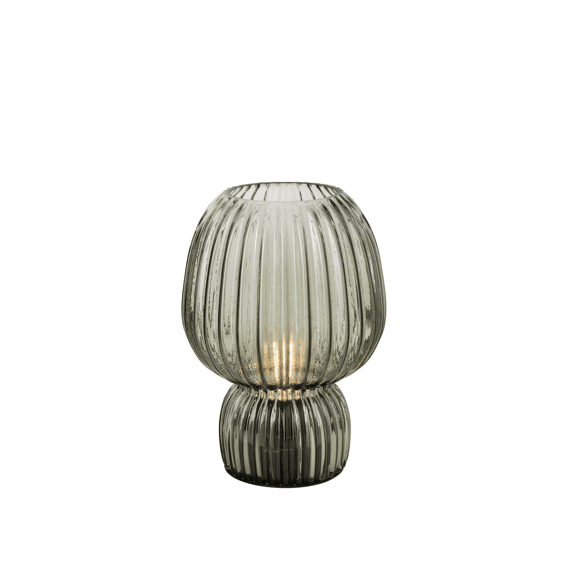 J-line Tafellamp Glas Olijfgroen 15x15x21,5cm