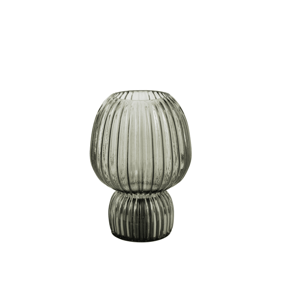 J-line Tafellamp Glas Olijfgroen 15x15x21,5cm