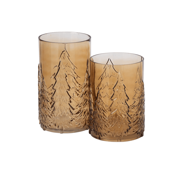 J-line Vaas Boom Glas Bruin Large 16x16x27,5cm