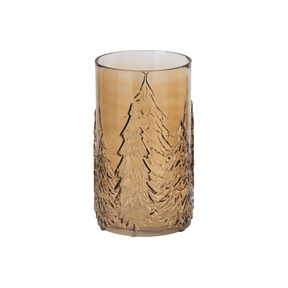 J-line Vaas Boom Glas Bruin Large 16x16x27,5cm