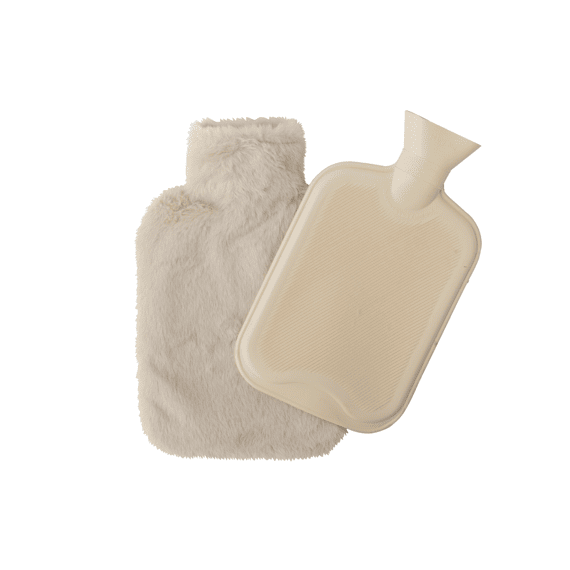 J-line Warmwater Fles Rubber Gebroken Wit/beige 33x20x5cm 3 Assortiment