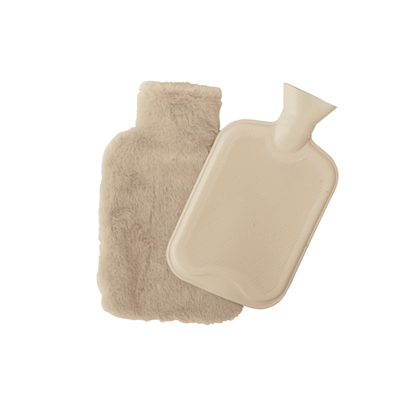 J-line Warmwater Fles Rubber Gebroken Wit/beige 33x20x5cm 3 Assortiment