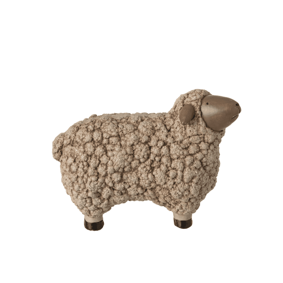 J-line Schaap Magnesium Bruin Small 35,5x17,5x27cm