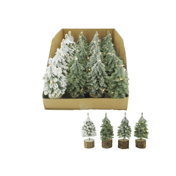Kerstboom Met Led Licht H19cm 4 Assortiment