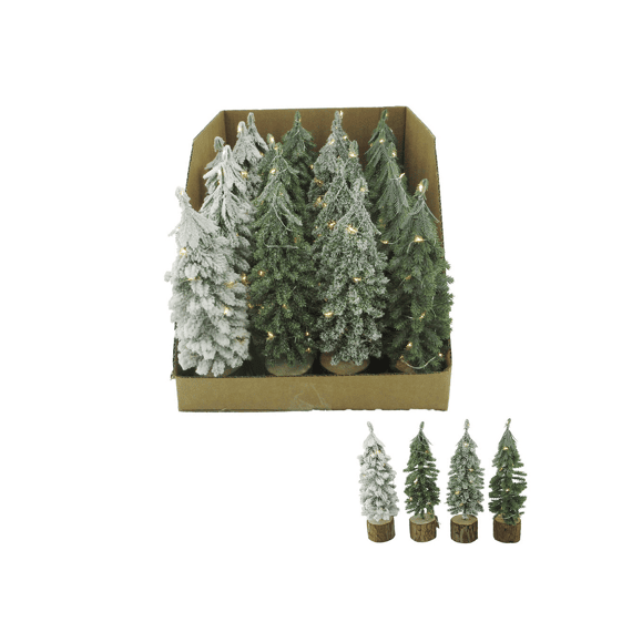 Kerstboom Met Led Licht H25cm 4 Assortiment