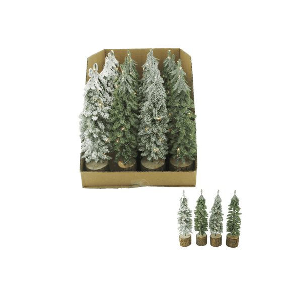 Kerstboom Met Led Licht H30cm 4 Assortiment