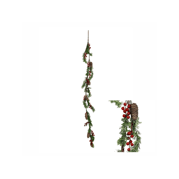 Guirlande Met Bessen L150cm Groen/rood