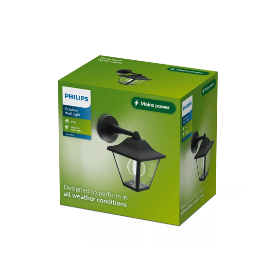 Philips Juli Wandlamp Max 25w Zwart Hv Aluminium