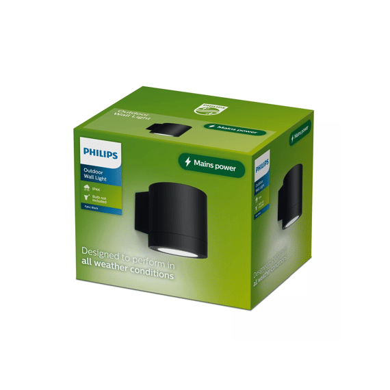 Philips Fylx Wandlamp Max 5w Zwart Hv Aluminium