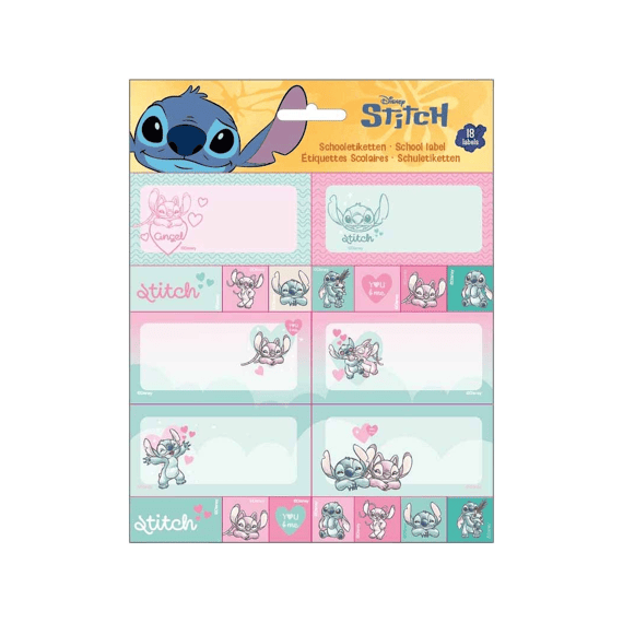 Stitch Zelfklevende Schooletiketten 3 Vellen Love