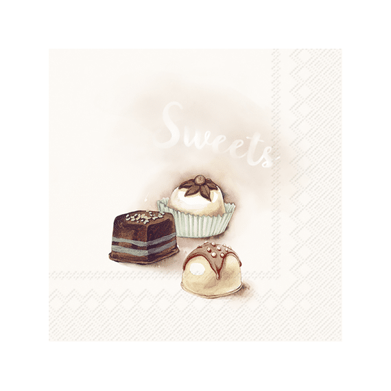 Ihr 10981 Chocolates Cocktailservet Cream