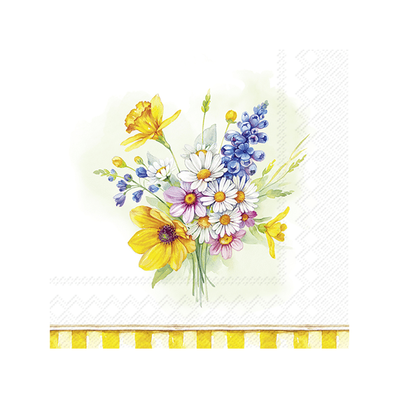 Ihr 11017 Spring Time Bloom Cocktailservet Green