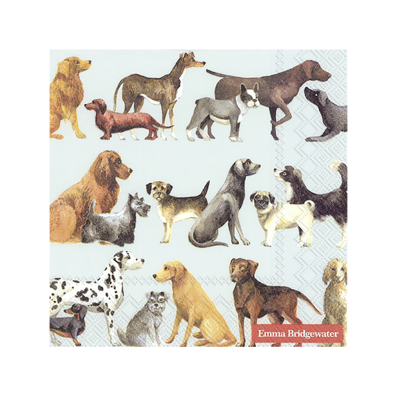 Ihr 8918 Dogs Lunchservet Lightblue