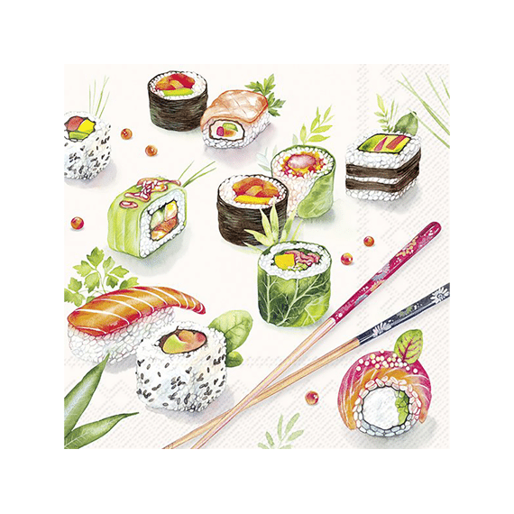 Ihr 10651 Sushi Lunchservet Lightgrey