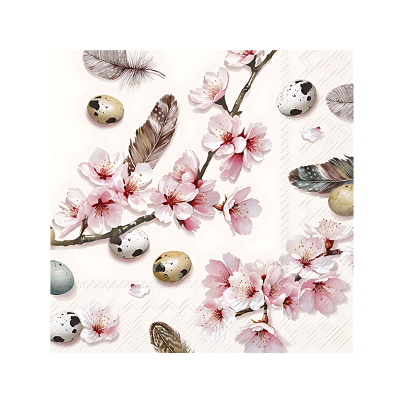 Ihr 10687 Beautiful Sakura Lunchservet Cream