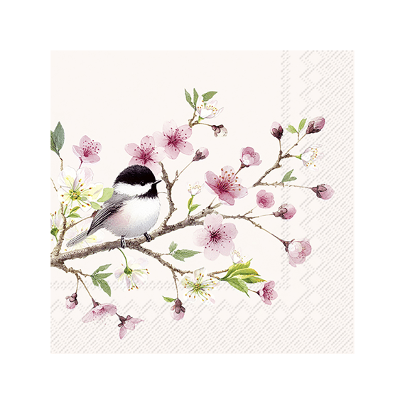 Ihr 11038 Little Birdie Lunchservet Rose