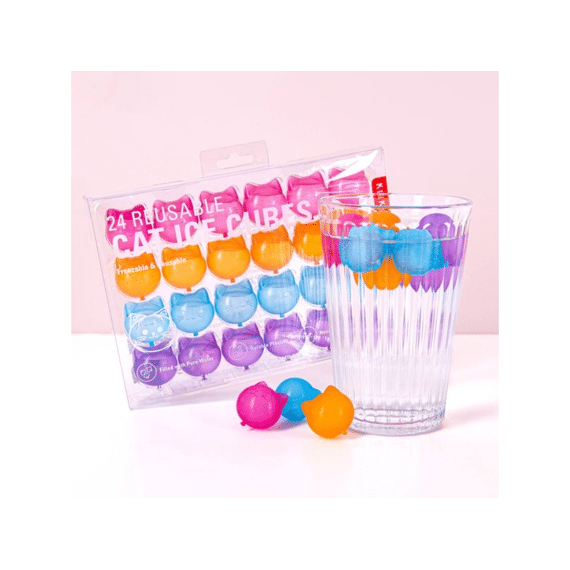 Kikkerland Cat Ijsblokjes Herbruikbaar 24 stuks 