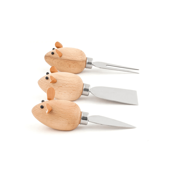 Kikkerland Mice Kaasmessenset 3-delig