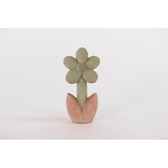 Flowertime Deco Bloem Keramiek Green  L12,5x7xh25,5cm