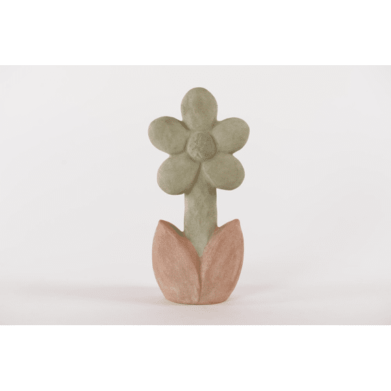 Flowertime  Deco Bloem Keramiek Green  L15x9,5xh33cm