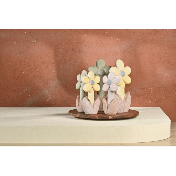 Flowertime  Deco Bloem Keramiek Pink L12,5x7xh25,5cm