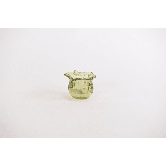 Floral Light T-licht Houder Glas Green Ø10,5xh7,5cm