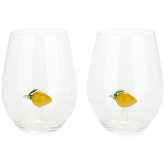 Balvi Btanical Glas Met Glasdecoratie 2 stuks Limoen