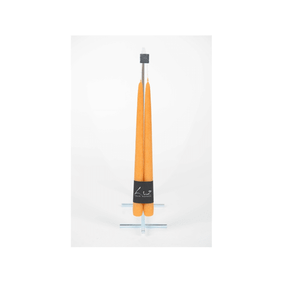 Luz Your Senses Velours - Koppel Tafelkaarsen  - Beeswax - Ø2,2xl30cm