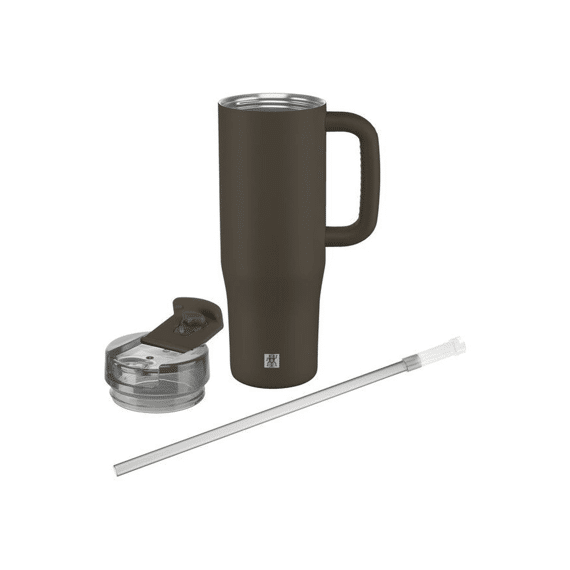 Zwilling Thermo+ Drinkbeker Met Rietje Chocolat Grey