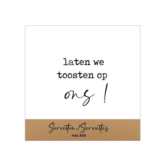 Servetten 12.5x12.5cm Laten We Toosten Op Ons 15st