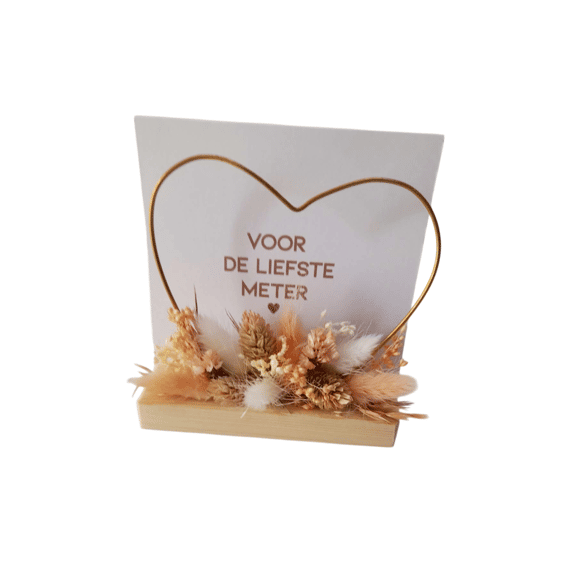 Vis Ta Vie Flowerhoop Hart 12cm Peach Voor De Liefste Meter