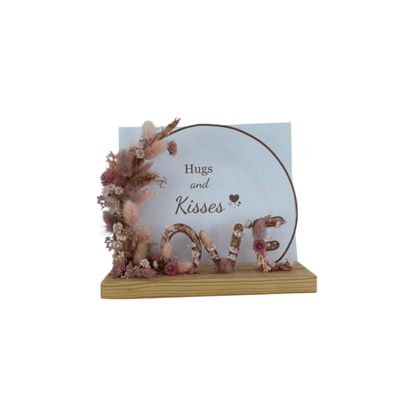 Vis Ta Vie Flowerhoop 19x16x7cm In Mica Doos Love Rose