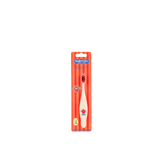 Babyton Bio Tandenborstel Rood Bubu
