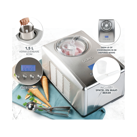 Ijsroommachine Met Compressor 1.5l