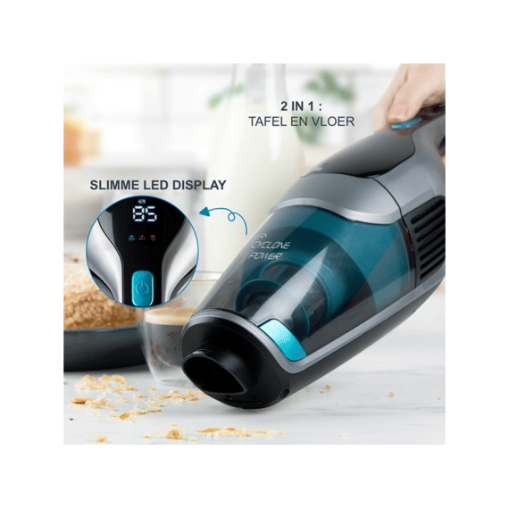 Domo DO249SV Steelstofzuiger 21.6v 2-in-1 Led Display