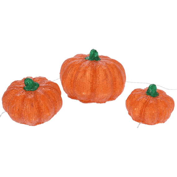 Pompoenen Met Led Set Van 3 stuks